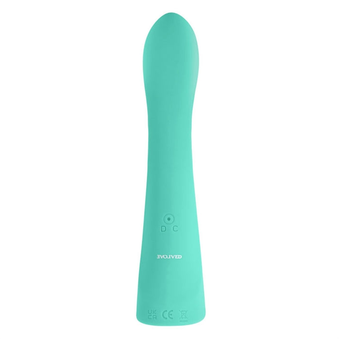 Come With Me Rechargeable Rocking Motion Vibrator by Evolved out of box view of charging port.