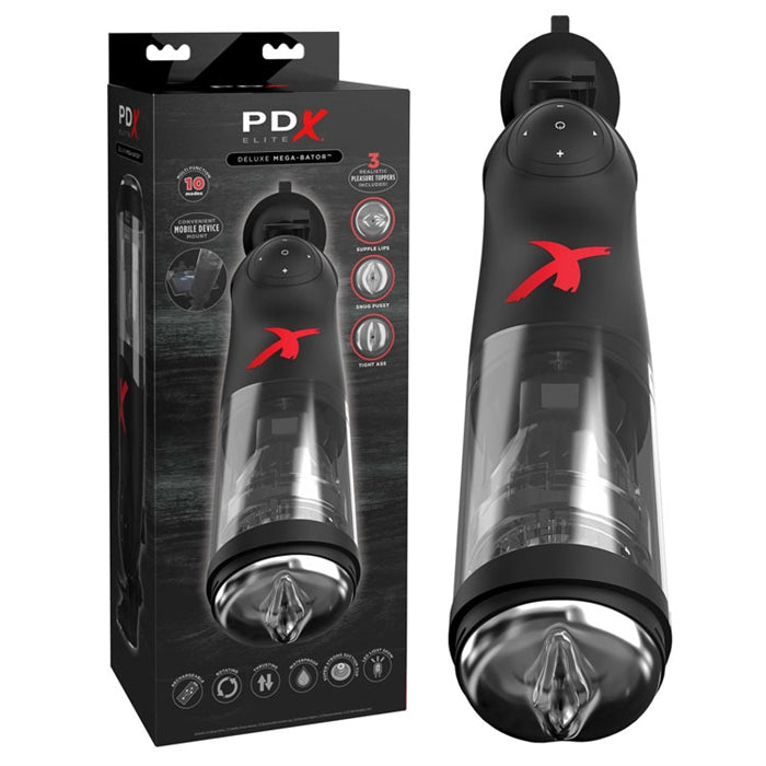 PDX Elite Deluxe Mega-Bator Thrusting Masturbator With Box