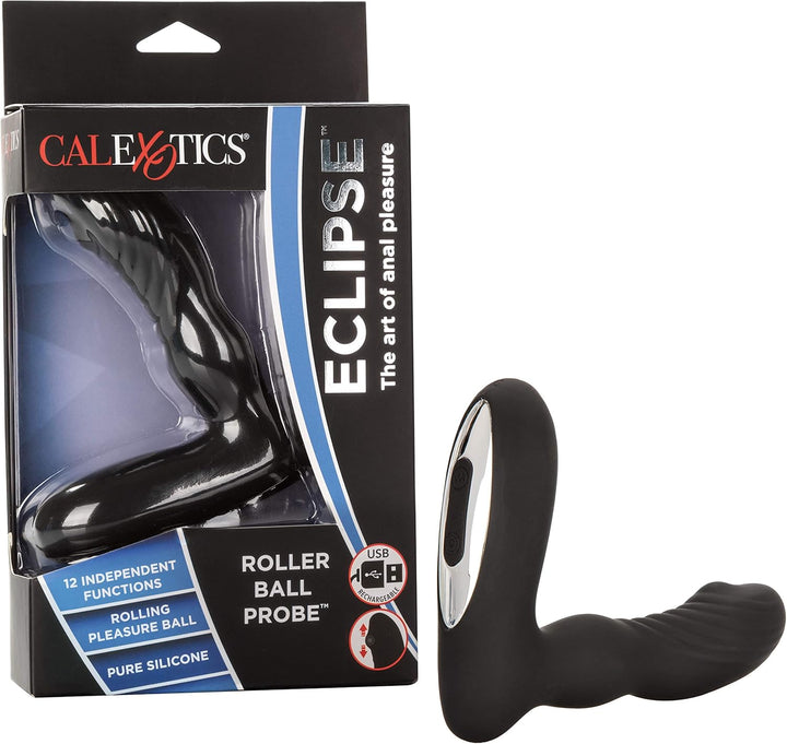 Eclipse Roller Ball Rechargeable Prostate Stimulator with box
