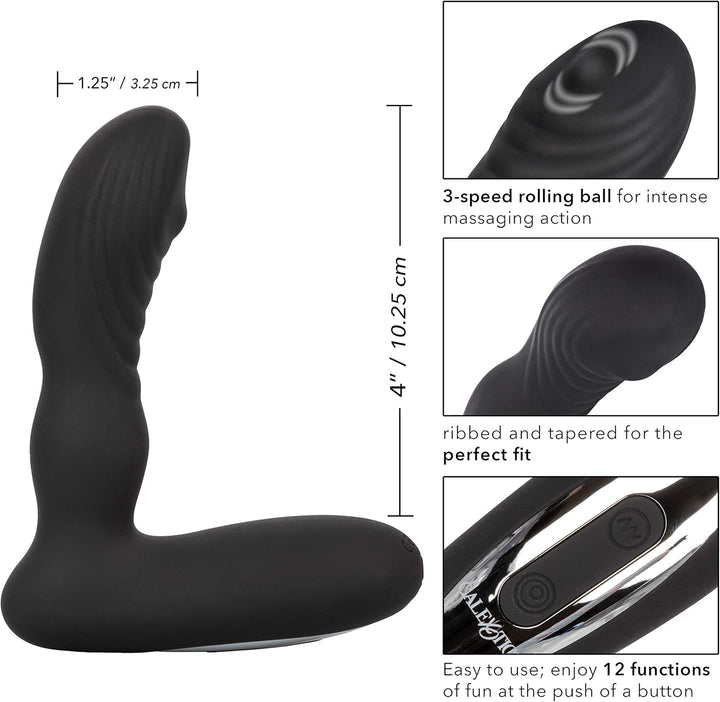 Eclipse Roller Ball Rechargeable Prostate Stimulator Measurements