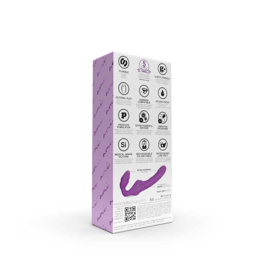 Nobu AMI Strapless STRAP-ON - P-Spot and G-Spot Vibrator