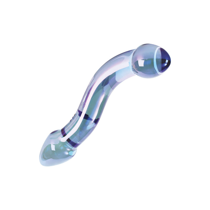 Galaxy Dual Curve Double-Ended Glass Dildo Profile View
