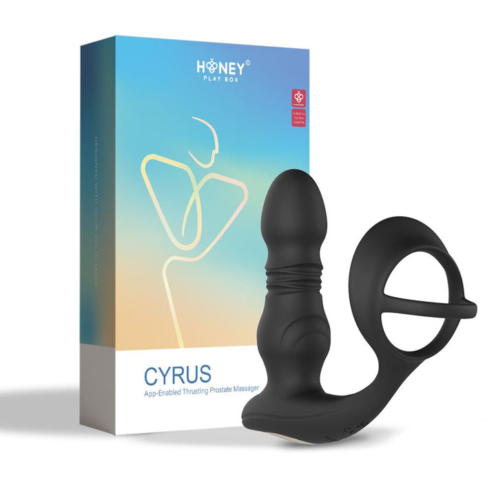 Cyrus App-Controlled Thrusting Prostate Vibrator W/ C-Ring With Box