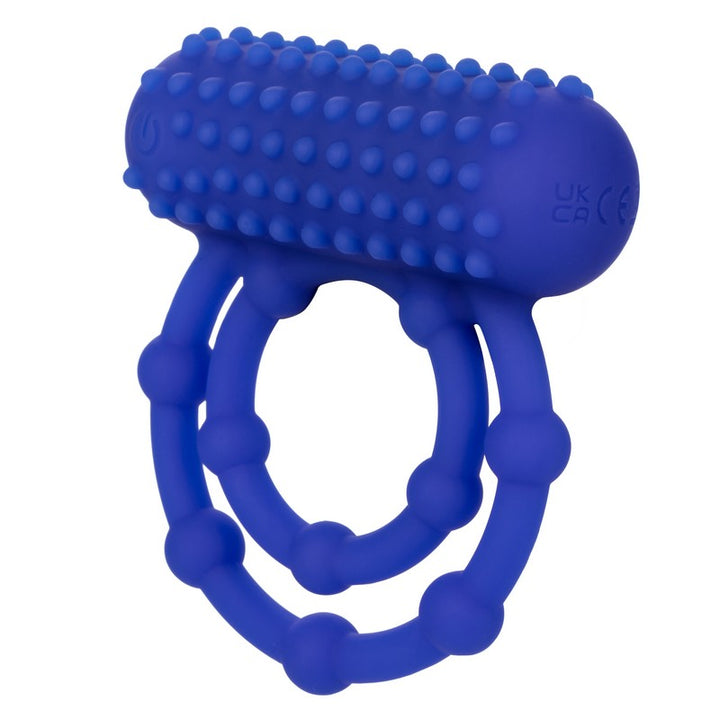 Maximus 10 Bead Vibrating Cock Double Ring