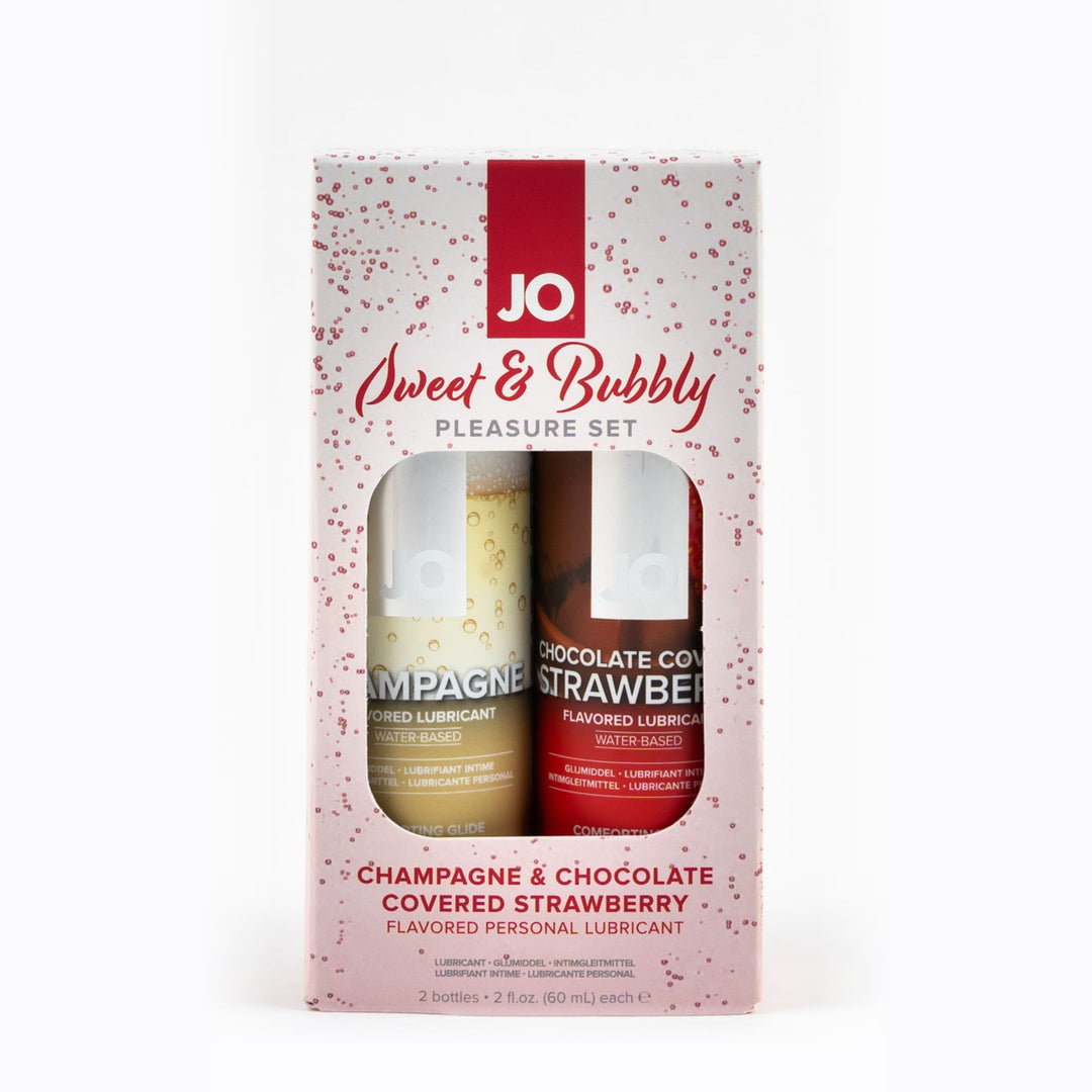 JO Sweet & Bubbly 2oz Water-Based Lubricant 2 Bottle Set Close-Up