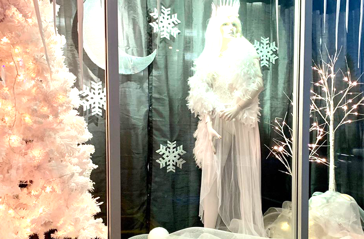 Sexessories adult store on Vancouver Island Christmas window display 2019