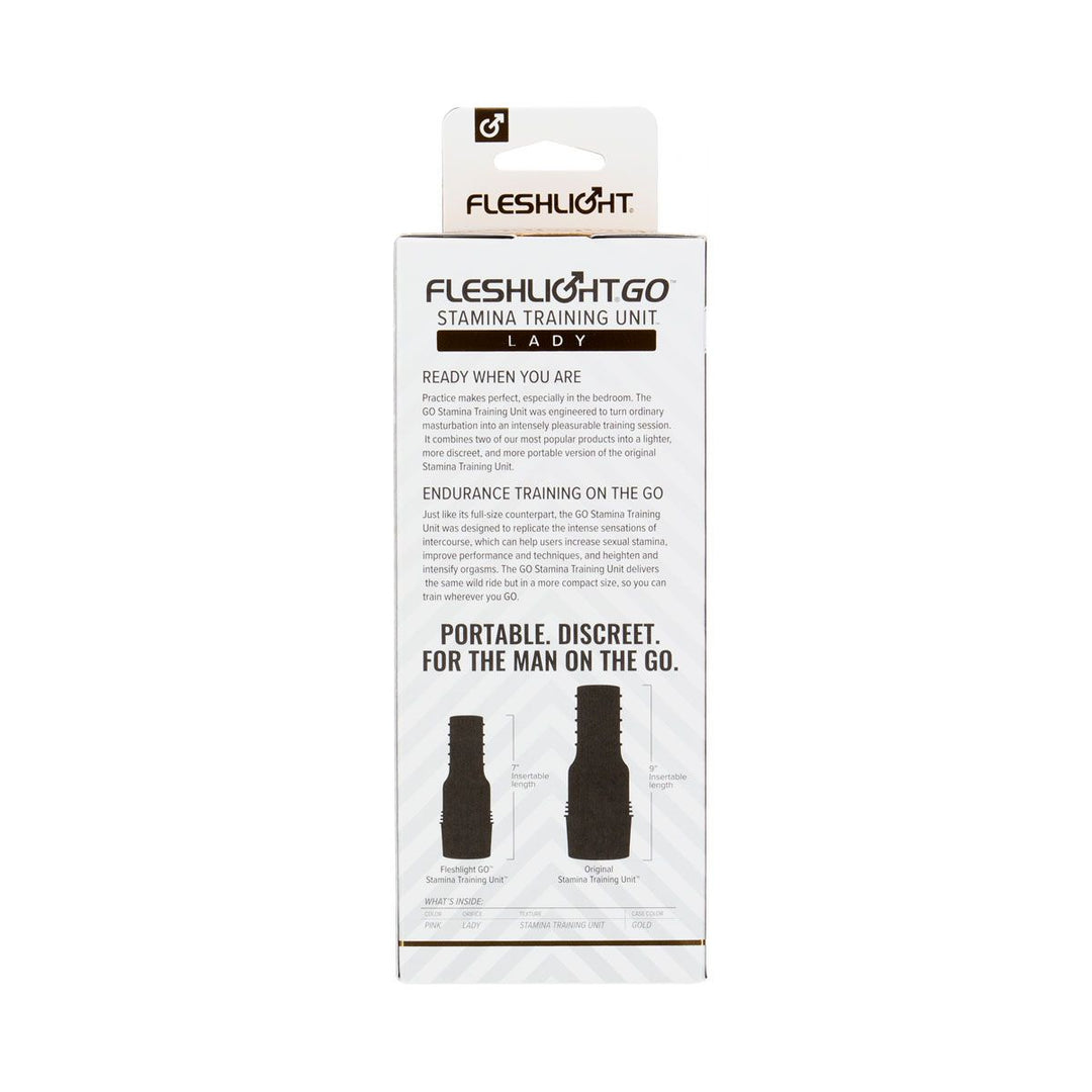 Fleshlight GO Stamina Training Unit Travel Size back of packaging.