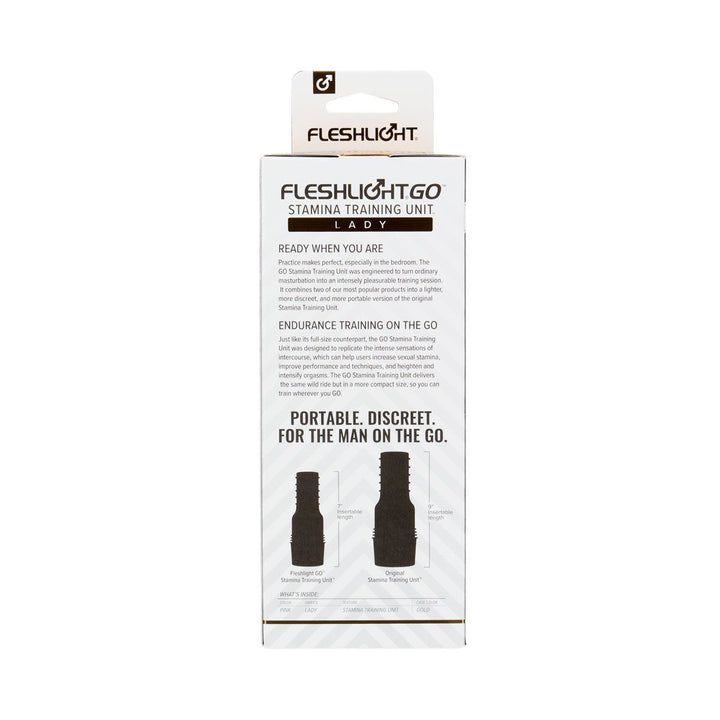 Fleshlight GO Stamina Training Unit Travel Size back of packaging.