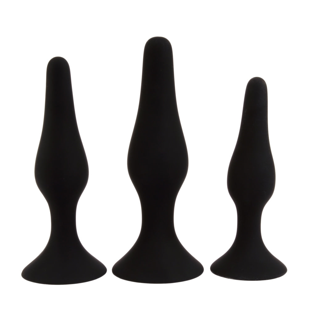 Adore U Lydia Anal Plug 3Pc Silicone Training System graduated sizes