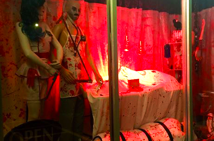 Sex positive friendly adult store in Parksville valentines day 2018 window display