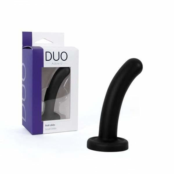 Duo Smooth Curved Silicone Dildo W/ Suction Cup - 3 Sizes