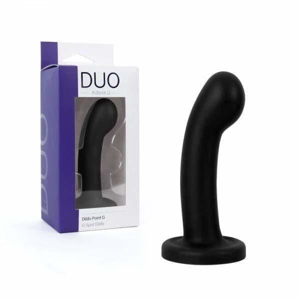 Duo G Spot Curved Silicone Dildo W/ Suction Cup