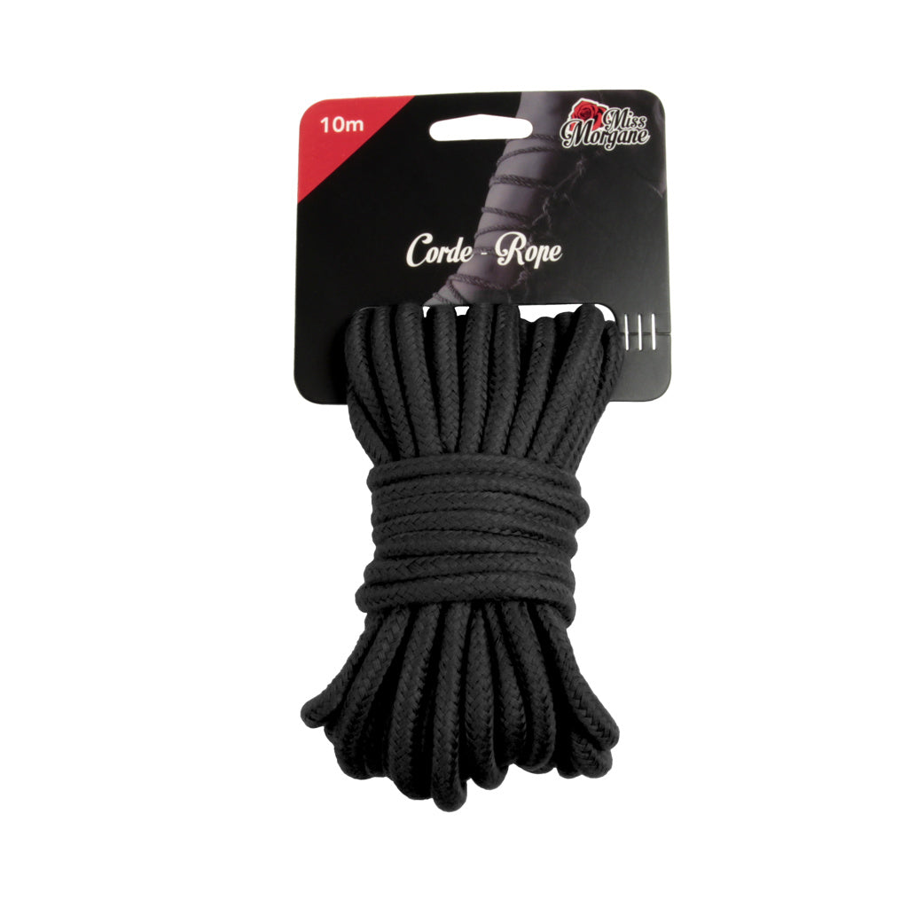 Miss Morgane Black Bondage Rope Restraint 10m / 32 Feet Length - Bondage & Kink - Sexessories Parksville