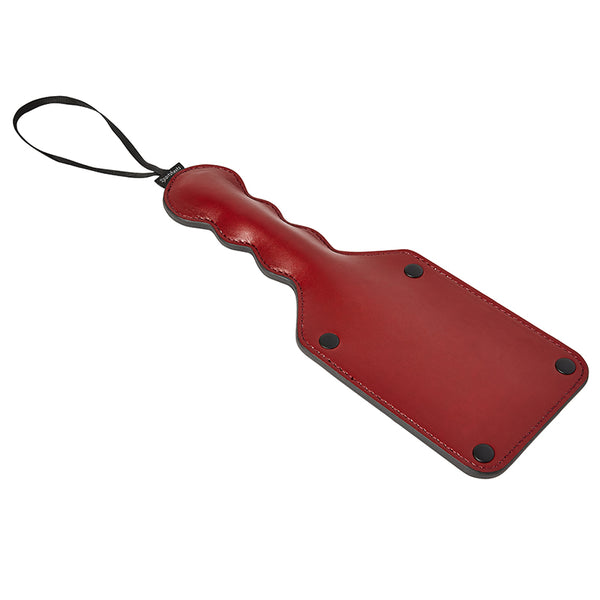 Crimson Vegan Leather Square Spanking Paddle