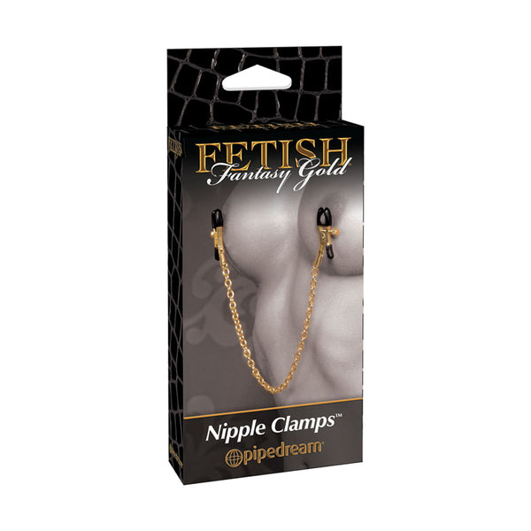 Fetish Fantasy Gold Chain Adjustable Nipple Clamps