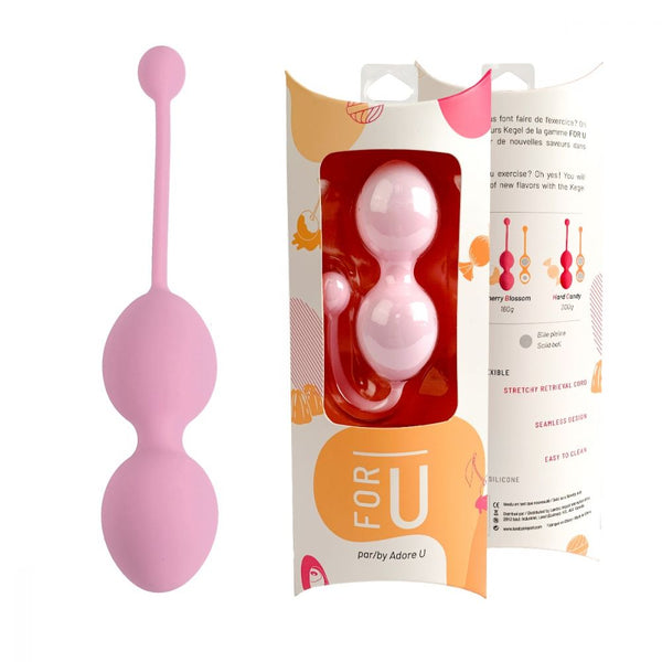 For U Pink Silicone Kegel Weighted Exercisers - Training System
