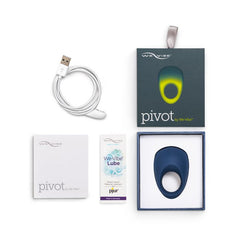 We-Vibe Pivot Vibrating Silicone Ring everything included in box, lube, USB charging cord.