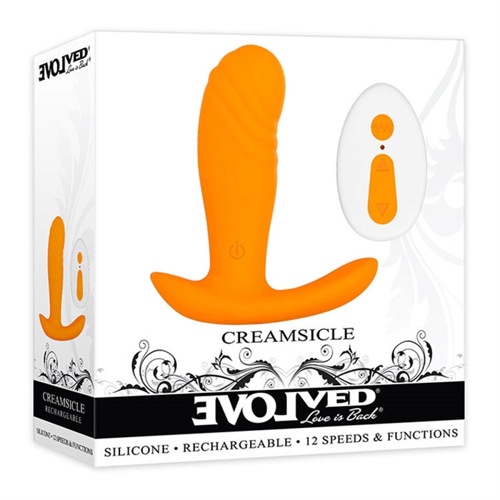 Evolved DREAMSICLE Silicone WEARABLE Vibrator W/ REMOTE