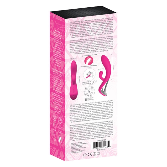 Paradiso Acupressure Wave Rabbit Vibrator back of product box