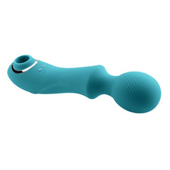 Wanderful Sucker Rechargeable Sucking Wand Vibrator by Evolved out of box side view. 