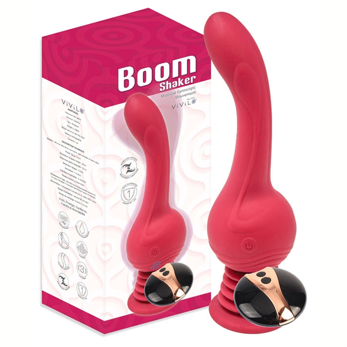 BOOM Shaker Rechargeable Gyrating Dildo W/ Suction Cup