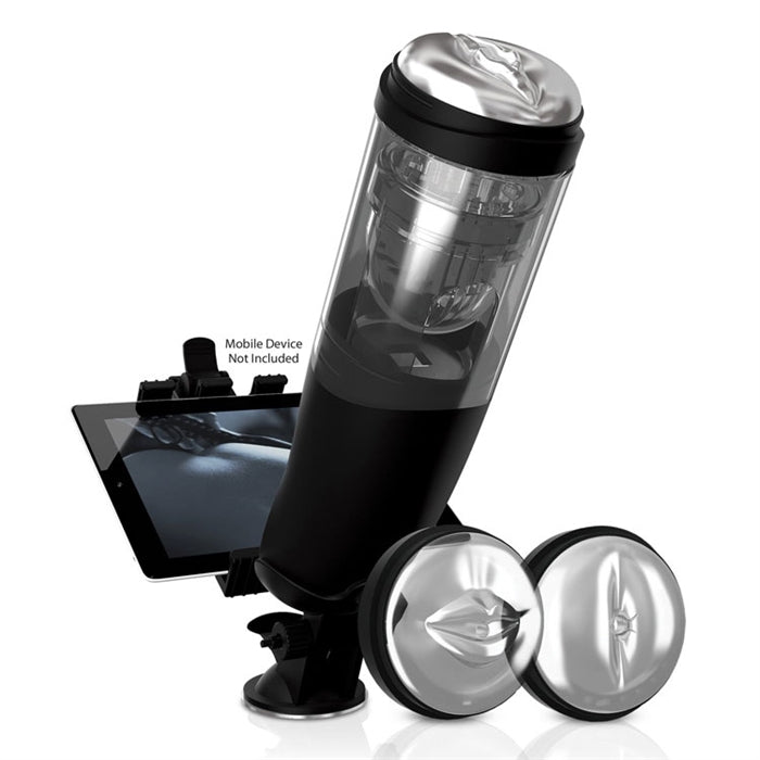 PDX Elite Deluxe Mega-Bator Thrusting Masturbator With Pleasure Toppers