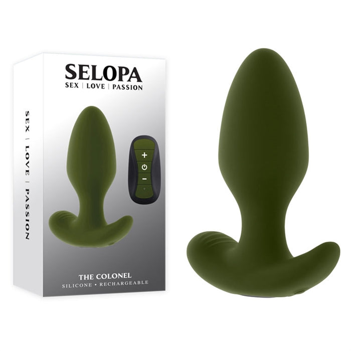 The Colonel Silicone Vibrating Anal Plug Remote-Control