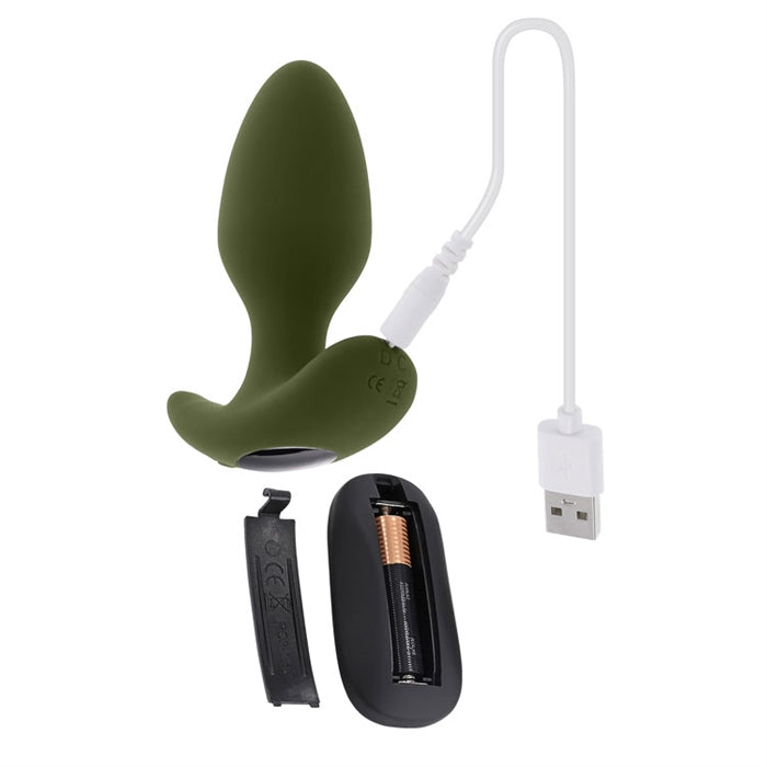 The Colonel Silicone Vibrating Anal Plug Remote-Control charging