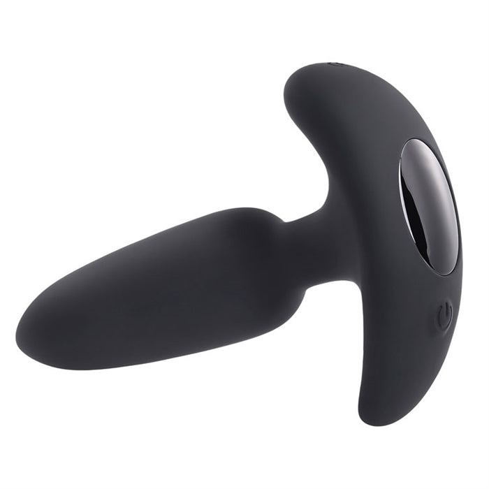 Black Beauty Silicone Vibrating Anal Plug Remote-Control underside view