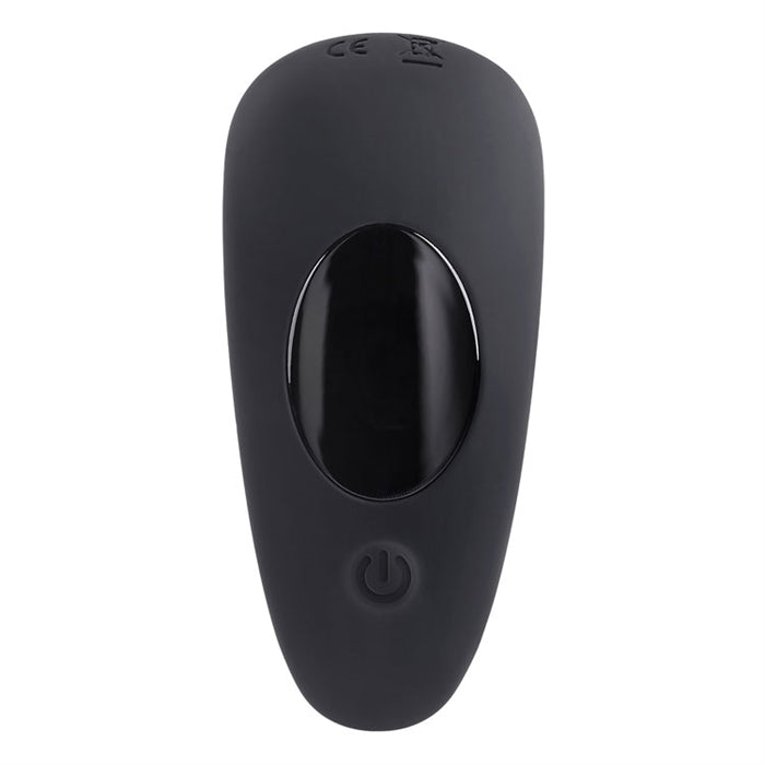 Black Beauty Silicone Vibrating Anal Plug Remote-Control power button