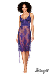 Dreamgirl Velvet Lace Slip Chemise - Sizes S - XL - Style 13051