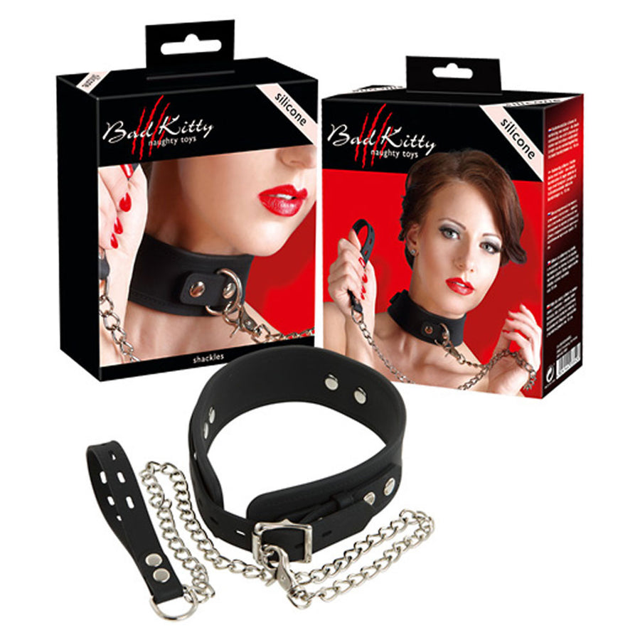 Bad Kitty Silicone COLLAR and LEASH - Vegan