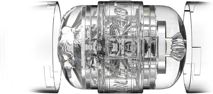 Fleshlight Riley Reid Quickshot Clear Dual Ended Stroker Side View