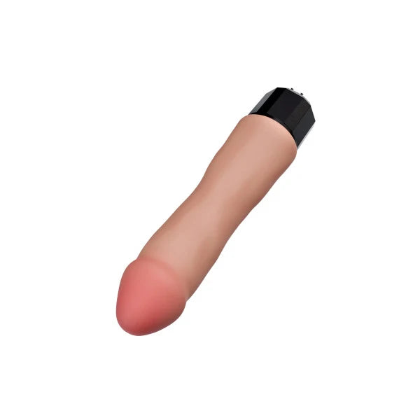 Dr. Avery 7.5 Inch Vibrating Rechargeable Silicone Soft Touch Dildo Front View