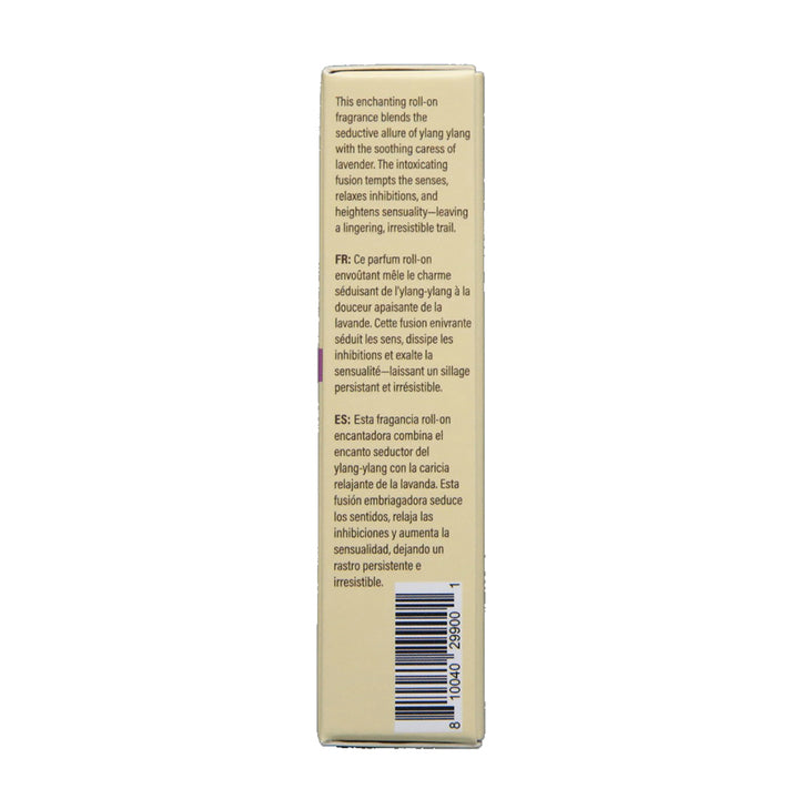 Ylang Ylang Lavender Aphrodisiac Perfume Roll-On Back of Box