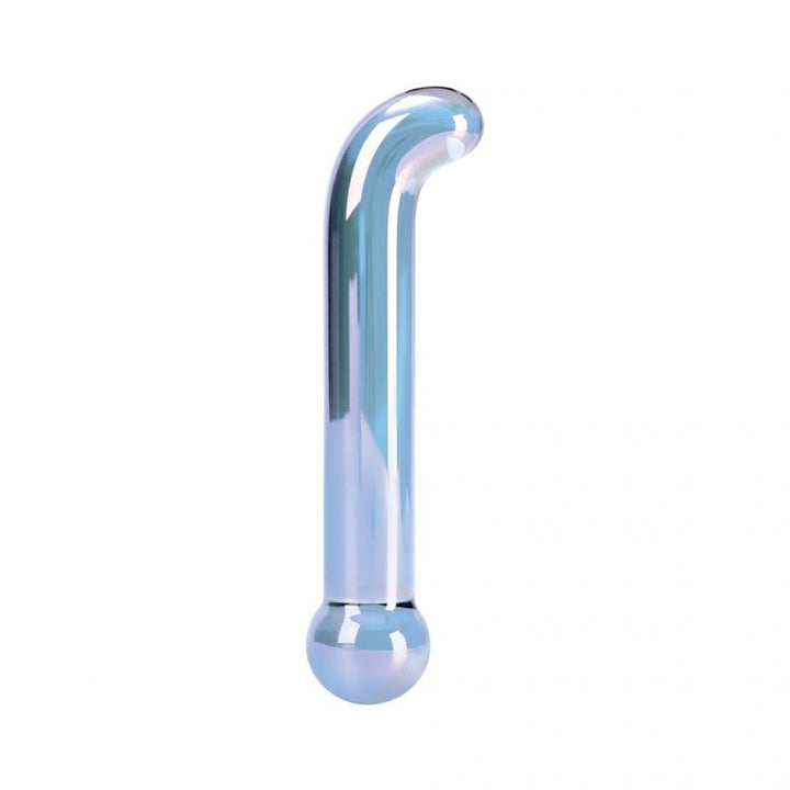 GLASS Blue Smooth G-Spot & P-Spot Finder - Double Ended