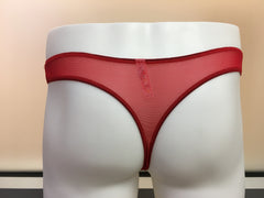 Fagioni Sheer ZIP Crotch THONG Underwear / Swimwear Style 2915 Red