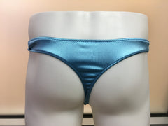 Fagioni Men's Assorted Satin Thong Underwear, Lingerie & Loungewear - Style 1422 Sky Blue