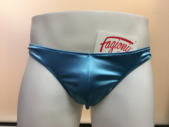 Fagioni Men's Assorted Satin Thong Underwear, Lingerie & Loungewear - Style 1422 Sky Blue