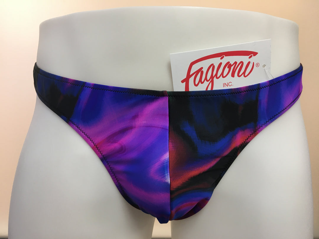 Fagioni Men's Assorted Pattern PRINT THONG Underwear / Swimwear - Style 4787 Tie Dye from the front