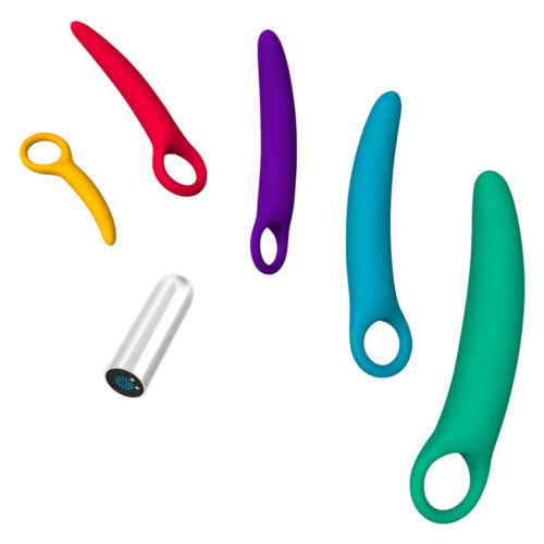 Dilators displayed alongside bullet