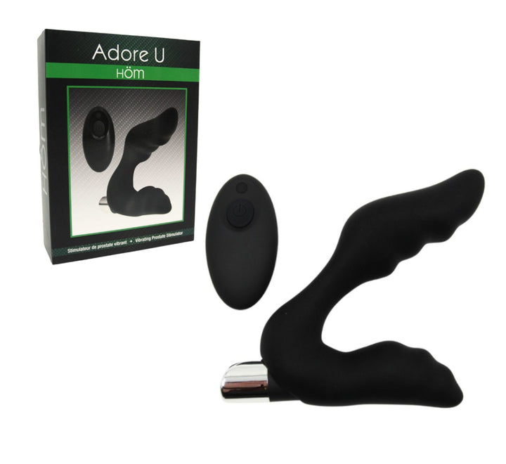 Adore U Hom Flared Prostate Vibrator W/ Remote Control with box