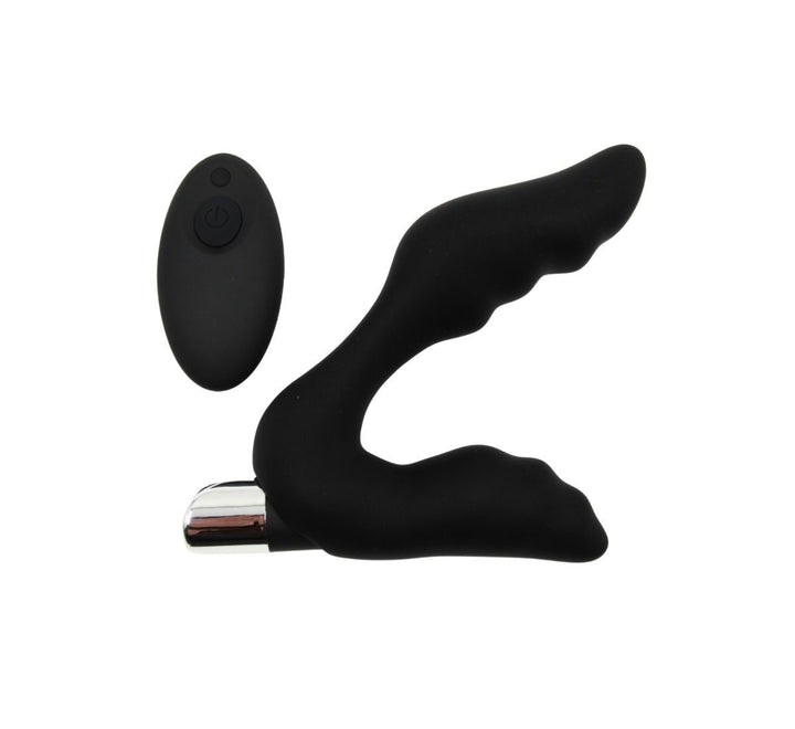 Adore U Hom Flared Prostate Vibrator W/ Remote Control out of box profile view