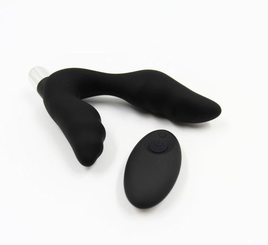 Adore U Hom Flared Prostate Vibrator W/ Remote Control angled view 