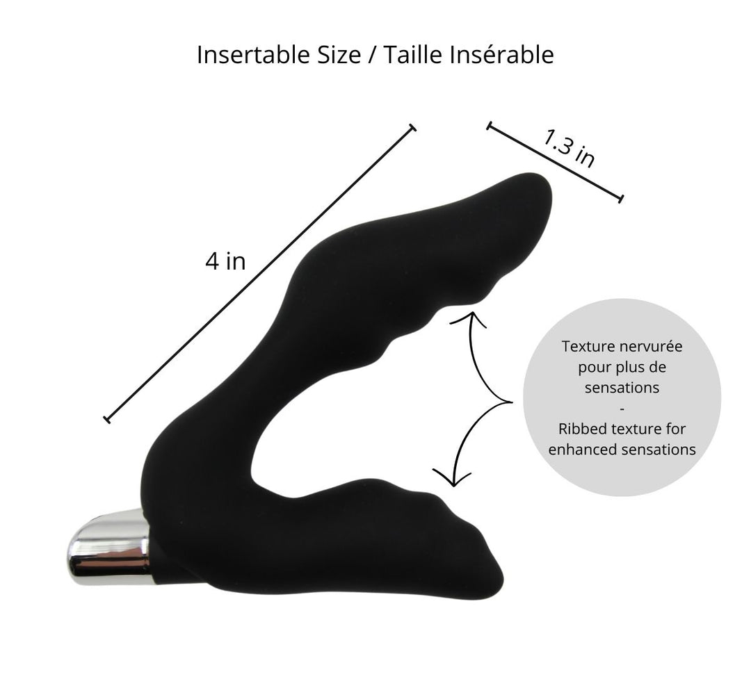 Adore U Hom Flared Prostate Vibrator W/ Remote Control measurements