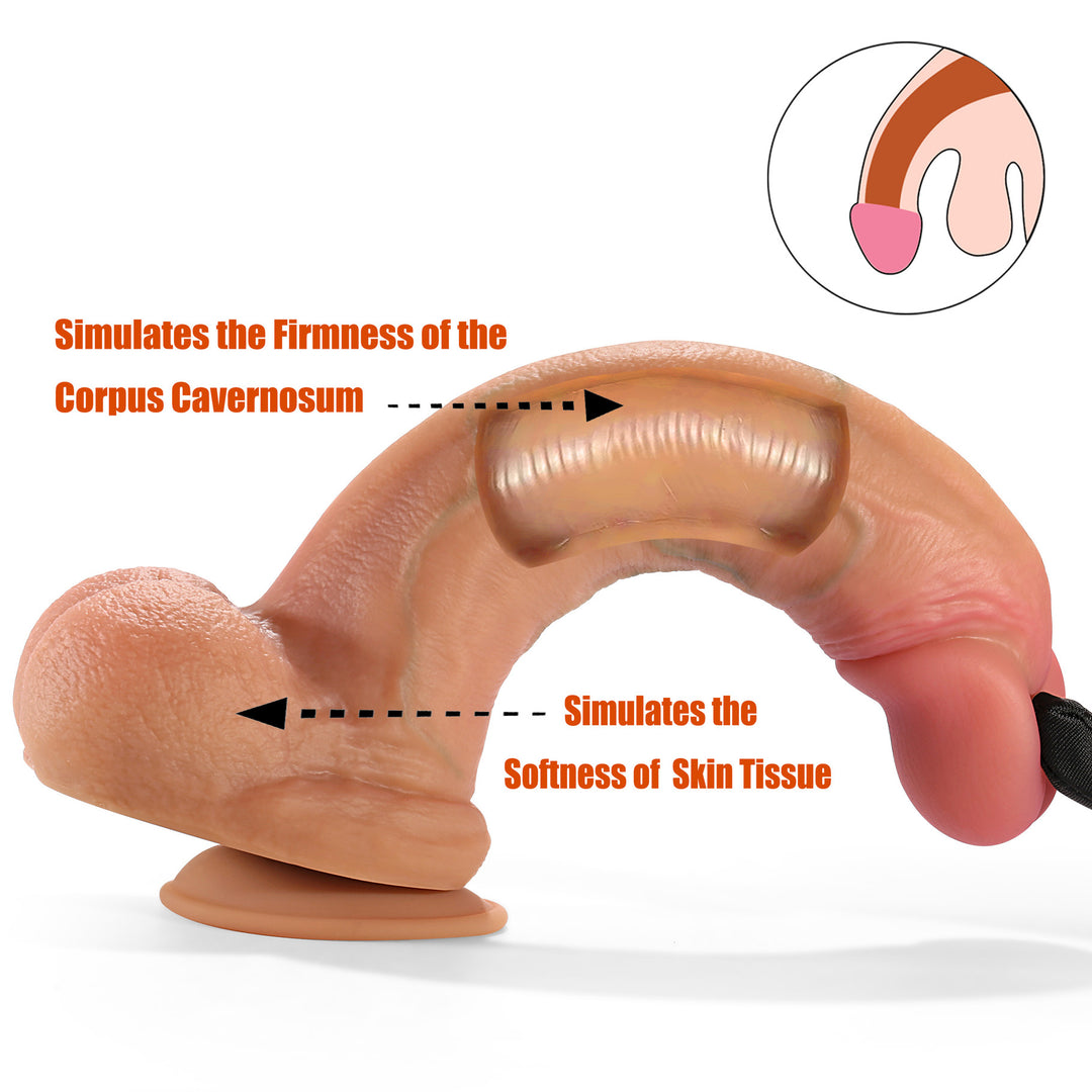 Lucas 5.5 Inch Hyper Realistic Double Density Dildo Specs