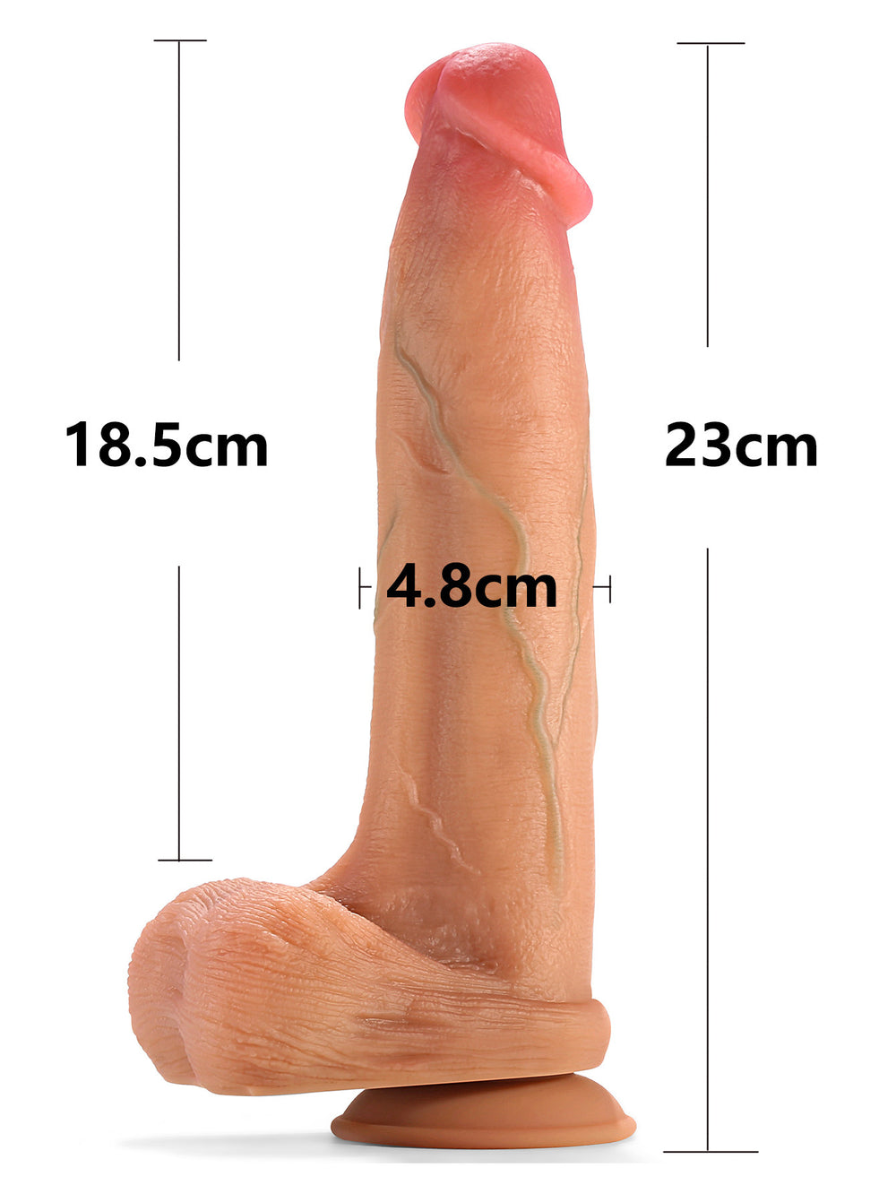 Alexander 7 Inch Hyper Realistic Double Density Dildo Measurements