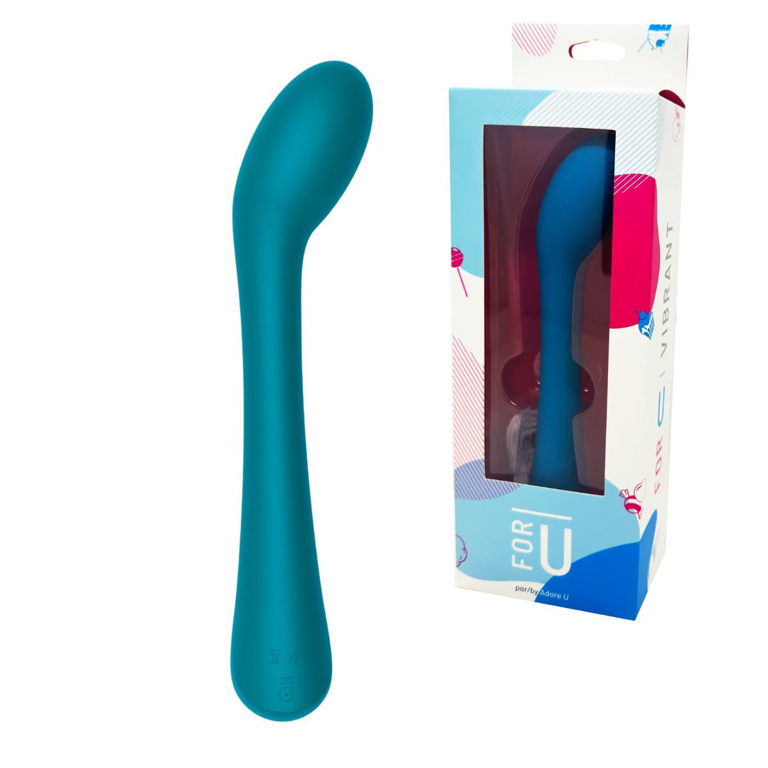 For U Jelly Beans Teal G-Spot Rechargeable Vibrator with box