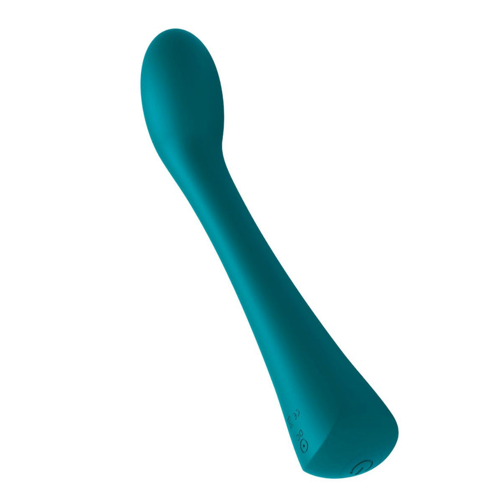 For U Jelly Beans Teal G-Spot Rechargeable Vibrator angled view