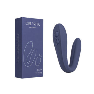 Celestia ELVA Rechargeable Remote Control Couples Vibrator with Box